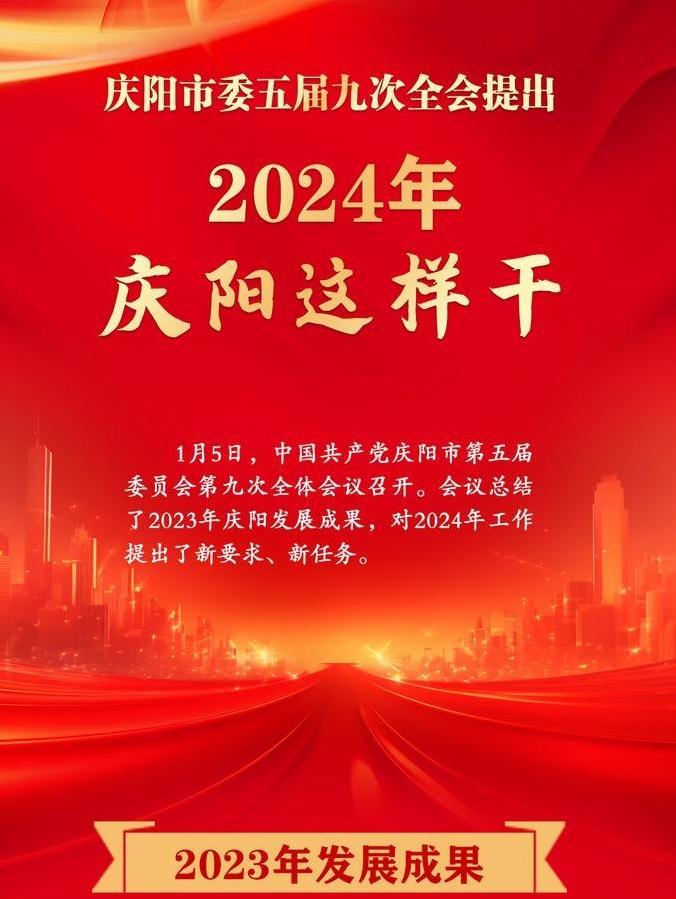 【長圖】慶陽市委五屆九次全會提出，2024年慶陽這樣干！