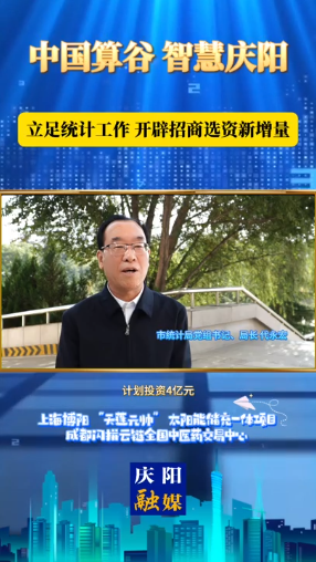 慶陽市統(tǒng)計(jì)局黨組書記、局長 代永宏：數(shù)據(jù)賦能 統(tǒng)計(jì)助力 加速項(xiàng)目落地